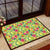 Hawaii Tropical Leaves And Flowers Hawaii Door Mat Door Mat Black - Polynesian Pride