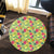 Hawaii Tropical Leaves And Flowers Round Carpet - AH - Polynesian Pride