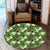 Hawaii Tropical Leaves And Plumeria Round Carpet - AH Round Carpet Luxurious Plush - Polynesian Pride