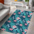 Hawaii Tropical Monstera Leaf Blue Area Rug - AH - Polynesian Pride