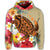 Hawaiian Tropical Turtle Hibiscus and Plumeria Hoodie - Polynesian Pride