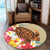 Hawaii Tropical Turtle Hibiscus And Plumeria Round Carpet - AH - Polynesian Pride