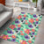 Hawaii Tropical flower, blossom cluster seamless pattern Tropical Flowers Palm Leaves Plant And Leaf Area Rug - AH - Polynesian Pride