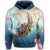 Hawaiian Turtle and Jellyfish In Deep Sea Moana Hoodie - Polynesian Pride