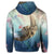 Hawaiian Turtle and Jellyfish In Deep Sea Moana Hoodie - Polynesian Pride