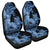 Hawaii Turtle Car Seat Covers Polynesian Hibiscus Art Blue - AH Universal Fit Black - Polynesian Pride