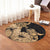 Hawaii Turtle Round Carpet Polynesian Hibiscus Art Gold - AH - Polynesian Pride