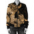 Hawaii Turtle Bomber Jacket Polynesian Hibiscus Art Gold - AH - Polynesian Pride