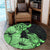 Hawaii Turtle Round Carpet Polynesian Hibiscus Art Green - AH - Polynesian Pride