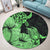 Hawaii Turtle Round Carpet Polynesian Hibiscus Art Green - AH - Polynesian Pride