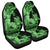 Hawaii Turtle Car Seat Covers Polynesian Hibiscus Art Green - AH Universal Fit Black - Polynesian Pride