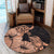 Hawaii Turtle Round Carpet Polynesian Hibiscus Art Organe - AH - Polynesian Pride