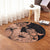 Hawaii Turtle Round Carpet Polynesian Hibiscus Art Organe - AH - Polynesian Pride