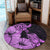 Hawaii Turtle Round Carpet Polynesian Hibiscus Art Pink - AH - Polynesian Pride