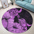 Hawaii Turtle Round Carpet Polynesian Hibiscus Art Pink - AH - Polynesian Pride