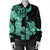 Hawaii Turtle Bomber Jacket Polynesian Hibiscus Art Turquoise - AH - Polynesian Pride