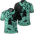 Hawaii Turtle Polo Shirt Polynesian Hibiscus Art Turquoise Unisex Black - Polynesian Pride