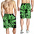 Hawaii Turtle Men's Shorts Polynesian Hibiscus Art Ver 2.0 Green - AH - Polynesian Pride