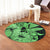 Hawaii Turtle Round Carpet Polynesian Hibiscus Art Ver 2.0 Green - AH - Polynesian Pride