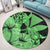 Hawaii Turtle Round Carpet Polynesian Hibiscus Art Ver 2.0 Green - AH - Polynesian Pride