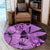 Hawaii Turtle Round Carpet Polynesian Hibiscus Art Ver 2.0 Pink - AH - Polynesian Pride