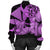 Hawaii Turtle Bomber Jacket Polynesian Hibiscus Art Ver 2.0 Pink - AH - Polynesian Pride