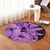 Hawaii Turtle Round Carpet Polynesian Hibiscus Art Ver 2.0 Pink - AH - Polynesian Pride