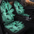 Hawaii Turtle Car Seat Covers Polynesian Hibiscus Art Ver 2.0 Turquoise - AH - Polynesian Pride