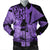 Hawaii Turtle Bomber Jacket Polynesian Hibiscus Art Ver 2.0 Violet - AH Black Unisex - Polynesian Pride