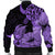 Hawaii Turtle Bomber Jacket Polynesian Hibiscus Art Violet - AH - Polynesian Pride