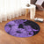 Hawaii Turtle Round Carpet Polynesian Hibiscus Art Violet - AH - Polynesian Pride