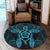 Hawaii Turtle Fixed Blue Round Carpet AH - Polynesian Pride