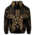 Hawaiian Turtle Fixed Gold Hoodie - Polynesian Pride