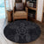 Hawaii Turtle Fixed Gray Round Carpet AH - Polynesian Pride