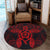 Hawaii Turtle Fixed Red Round Carpet AH - Polynesian Pride