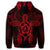 Hawaiian Turtle Fixed Red Hoodie - Polynesian Pride