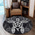 Hawaii Turtle Fixed White Round Carpet AH - Polynesian Pride