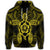 Hawaiian Turtle Fixed Yellow Hoodie - Polynesian Pride