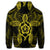 Hawaiian Turtle Fixed Yellow Hoodie - Polynesian Pride