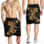 Hawaii Turtle Flower Polynesian Men's Shorts - Gold - AH - Polynesian Pride