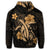 Hawaiian Turtle Flower Polynesian Hoodie Gold - Polynesian Pride