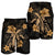 Hawaii Turtle Flower Polynesian Men's Shorts - Gold - AH - Polynesian Pride