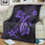 Hawaii Turtle Flower Polynesian Premium Blankets - Purple - AH - Polynesian Pride