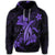 Hawaiian Turtle Flower Polynesian Hoodie Purple - Polynesian Pride