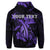 Custom Hawaii Turtle Flower Polynesian Hoodie Purple - Polynesian Pride