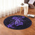 Hawaii Turtle Flower Polynesian Round Carpet - Purple - AH - Polynesian Pride