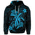 Hawaiian Turtle Flower Polynesian Hoodie Turquoise - Polynesian Pride