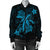 Hawaii Turtle Flower Polynesian Bomber Jacket - Turquoise - AH - Polynesian Pride