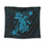 Hawaii Turtle Flower Polynesian Tapestry - Turquoise - AH Wall Tapestry Black - Polynesian Pride