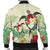 Hawaii Turtle Flowers Coconut Tree Leaf Bomber Jacket - AH - Polynesian Pride